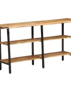 vidaXL Конзолна маса 140x35x70 см мангово дърво масив
