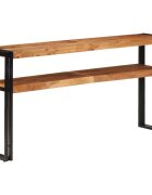 vidaXL Конзолна маса 150x30x75 cм акация масив