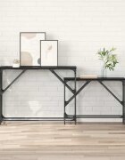 vidaXL Конзолна маса 2 бр. Черния дъб 100 x 28 x 75 см