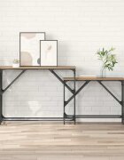 vidaXL Конзолна маса 2 бр. Дъб 100 x 28 x 75 см Инженерна дървесина