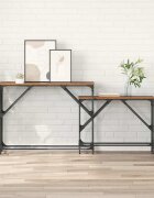 vidaXL Конзолна маса 2 бр. Старо дърво 100 x 28 x 75 см