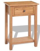vidaXL Конзолна маса 50x32x75 см дъбов масив