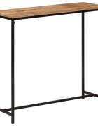vidaXL Конзолна маса 80x30x74 cм мангово дърво масив и желязо