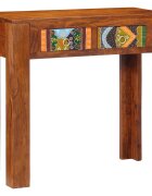 vidaXL Конзолна маса 80x35x75 cm Масивна дървесина Акация