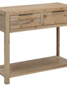 vidaXL Конзолна маса 82x33x73 cм акациево дърво масив