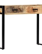 vidaXL Конзолна маса 90x30x75 см мангово дърво масив