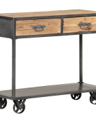 vidaXL Конзолна маса 90x35x74 см регенерирано дърво масив