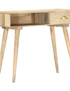 vidaXL Конзолна маса 90x45x75 см мангово дърво масив
