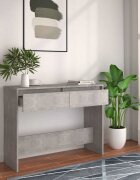 vidaXL Конзолна маса бетонно сива 100x35x765 см инженерно дърво