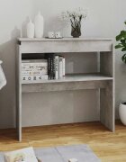 vidaXL Конзолна маса бетонно сива 80x30x80 см инженерно дърво