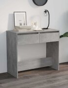 vidaXL Конзолна маса бетонно сива 89x41x765 см инженерно дърво