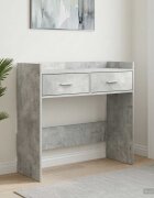 vidaXL Конзолна маса Бетонно сиво 90 x 35 x 80 см Инженерна дървесина