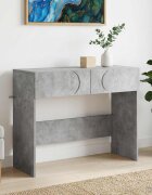 vidaXL Конзолна маса Бетонно сиво 965 x 38 x 75 см Инженерно дърво