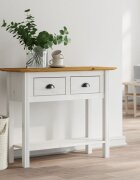 vidaXL Конзолна маса BODO кафява 91x35x74 см бор масив