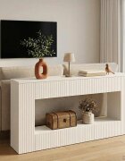 vidaXL Конзолна маса Бял 155 x 29 x 74 см Инженерен дървен материал