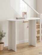 vidaXL Конзолна маса Бял гланц 100 x 395 x 75 см Инженерна дървесина
