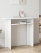vidaXL Конзолна маса Бял гланц 100 x 395 x 75 см Инженерна дървесина