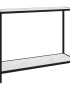 vidaXL Конзолна маса бяла 100x35x75 cм закалено стъкло