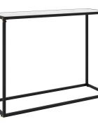 vidaXL Конзолна маса бяла 100x35x75 cм закалено стъкло