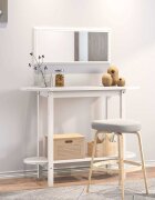 vidaXL Конзолна маса бяла 110x40x80 см борово дърво масив