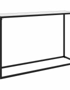 vidaXL Конзолна маса бяла 120x35x75 cм закалено стъкло