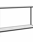 vidaXL Конзолна маса бяла 120x35x75 cм закалено стъкло