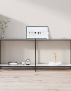 vidaXL Конзолна маса бяла 180x35x755 cм закалено стъкло