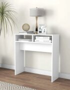 vidaXL Конзолна маса бяла 78x30x80 см инженерно дърво