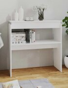 vidaXL Конзолна маса бяла 80x30x80 см инженерно дърво