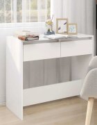 vidaXL Конзолна маса бяла 89x41x765 см инженерно дърво