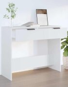 vidaXL Конзолна маса бяла 90x36x75 см инженерно дърво