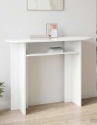 vidaXL Конзолна маса Бяло 100 x 395 x 75 см Инженерна дървесина