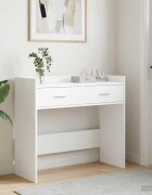 vidaXL Конзолна маса Бяло 90 x 35 x 80 см Инженерна дървесина