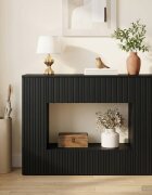 vidaXL Конзолна маса Черен 101 x 29 x 74 см Инженерен дървен материал