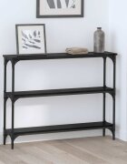 vidaXL Конзолна маса Черен дъб 100 x 225 x 75 см Инженерна дървесина