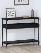 vidaXL Конзолна маса Черен дъб 100 x 29 x 75 см Инженерна дървесина