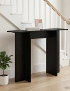 vidaXL Конзолна маса Черен дъб 100 x 30 x 75 см Инженерна дървесина
