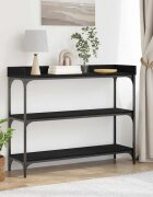 vidaXL Конзолна маса Черен дъб 100 x 30 x 80 см