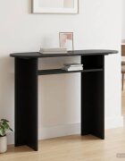 vidaXL Конзолна маса Черен дъб 100 x 395 x 75 см Инженерна дървесина
