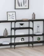 vidaXL Конзолна маса Черен дъб 160 x 29 x 80 см Инженерна дървесина