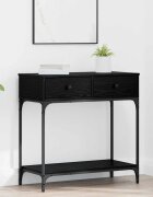 vidaXL Конзолна маса Черен дъб 75 x 345 x 75 см Инженерна дървесина