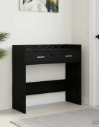 vidaXL Конзолна маса Черен дъб 90 x 35 x 80 см Инженерна дървесина