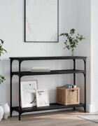 vidaXL Конзолна маса черна 100x29x75 см инженерно дърво