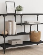 vidaXL Конзолна маса черна 100x30x75 см инженерно дърво
