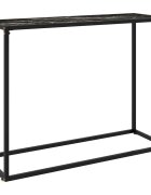 vidaXL Конзолна маса черна 100x35x75 cм закалено стъкло