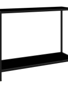 vidaXL Конзолна маса черна 100x35x75 cм закалено стъкло