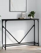 vidaXL Конзолна маса черна 102x225x75 см инженерно дърво