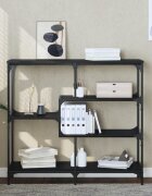 vidaXL Конзолна маса черна 103x32x95 см инженерно дърво