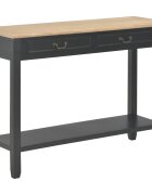 vidaXL Конзолна маса черна 110x35x80 cм дърво