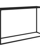 vidaXL Конзолна маса черна 120x35x75 cм закалено стъкло